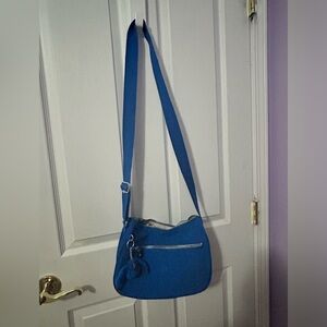 Blue Kipling Bag with monkey keychain, one size